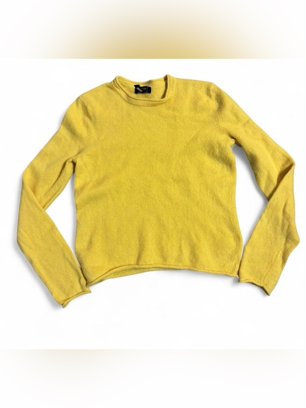 Aqua Yellow Cashmere Crewneck Sweater